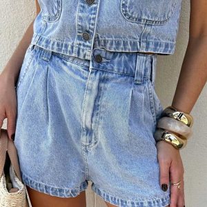 SHORTS JEANS COS ELASTICO AZZURRA 9833009 ALCANCE