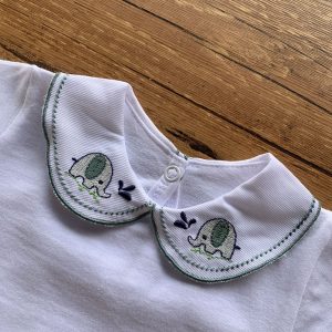 Body Bebe Bordado Elefante Pistache