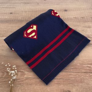 Manta para Bebe Prematuro Herói Premium Marinho