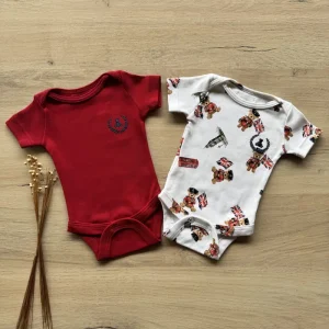 Kit 2 Body Bebê em Algodão Egípcio Curto London Bears