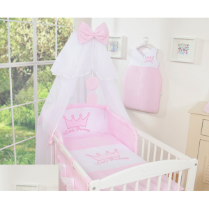Conjunto de berço bebé 5 elementos Principe / Princesa. Roupa de cama bebé
